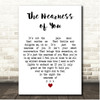 Hoagy Carmichael The Nearness of You White Heart Song Lyric Print