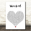 Imagine Dragons Wrecked White Heart Song Lyric Print