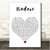 Incubus Isadore White Heart Song Lyric Print