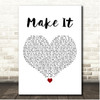 Jake Reese Make It White Heart Song Lyric Print