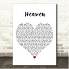 Jason Aldean Heaven White Heart Song Lyric Print