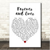 Jim Cummings & Frankie J Galasso Forever and Ever White Heart Song Lyric Print