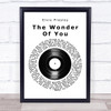 Elvis Presley The Wonder Of You Vinyl Record Song Lyric Music Wall Art Print