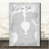 Sonny & Cher I Got You Babe Grey Lesbian Plain Couple Song Lyric Print