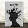 OutKast Hey Ya! Musical Instrument Mohawk Song Lyric Print