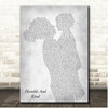 Tim McGraw Humble And Kind Mother & Child Grey Song Lyric Print