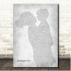 Wet Wet Wet Goodnight Girl Mother & Child Grey Song Lyric Print