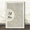 Damien Dempsey Soft Rain Vintage Script Song Lyric Print