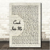 Dave Matthews Band Crash Into Me Vintage Script Song Lyric Print