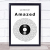 Lonestar Amazed Vinyl Record Song Lyric Music Wall Art Print