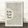 Forest Blakk The Most Beautiful Thought Vintage Script Song Lyric Print