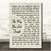 Frank Sinatra The Way You Look Tonight Vintage Script Song Lyric Print