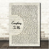 Grace Weber Everything To Me Vintage Script Song Lyric Print