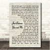 April Wine Just Between You and Me Vintage Script Song Lyric Print