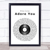 Miley Cyrus Adore You Vinyl Record Song Lyric Music Wall Art Print