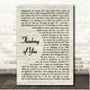 Katy Perry Thinking of You Vintage Script Song Lyric Print