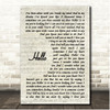 Lionel Richie Hello Vintage Script Song Lyric Print