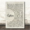 Loreen Euphoria Vintage Script Song Lyric Print