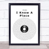 MUNA I Know A Place Vinyl Record Song Lyric Music Wall Art Print