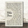 Marc Scibilia Wildest Dreams Vintage Script Song Lyric Print