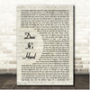 Max Boyce Duw It's Hard Vintage Script Song Lyric Print