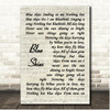 Bing Crosby Blue Skies Vintage Script Song Lyric Print