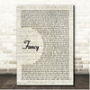 Reba McEntire Fancy Vintage Script Song Lyric Print