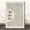 Red Hot Chili Peppers Fight Like a Brave Vintage Script Song Lyric Print