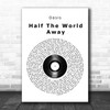 Oasis Half The World Away Vinyl Record Song Lyric Music Wall Art Print