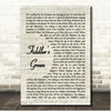 The Irish Rovers Fiddlers Green Vintage Script Song Lyric Print