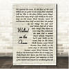 Toad the Wet Sproket Walked on the Ocean Vintage Script Song Lyric Print