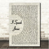 Charity Gayle I Speak Jesus Vintage Script Song Lyric Print