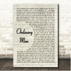 Christy Moore Ordinary Man Vintage Script Song Lyric Print