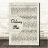 Christy Moore Ordinary Man Vintage Script Song Lyric Print Christy Moore Ordinary Man Vintage Script Song Lyric Print