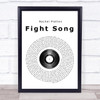 Rachel Platten Fight Song Vinyl Record Song Lyric Music Wall Art Print