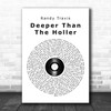 Randy Travis Deeper Than The Holler Vinyl Record Song Lyric Music Wall Art Print
