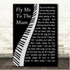 Frank Sinatra Fly Me To The Moon Piano Song Lyric Print