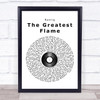 Runrig The Greatest Flame Vinyl Record Song Lyric Music Wall Art Print