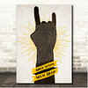 Neck Deep Gold Steps Rock Fist Hand Yellow Song Lyric Print