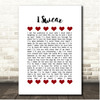 John Michael Montgomery I Swear Red Hearts In Row Song Lyric Print