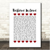 Charlie Worsham Believe In Love Red Hearts In Row Song Lyric Print