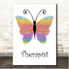 Mae Muller Therapist Rainbow Butterfly Song Lyric Print