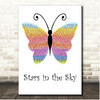 Phora Stars in the Sky Rainbow Butterfly Song Lyric Print