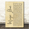 Cast Magic Hour Rustic Script Song Lyric Print