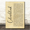 Darius Campbell Colourblind Rustic Script Song Lyric Print