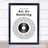 Small Faces All Or Nothing Vinyl Record Song Lyric Music Wall Art Print