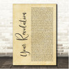 DJ Vadim Your Revolution Rustic Script Song Lyric Print