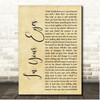 George Benson In Your Eyes Rustic Script Song Lyric Print