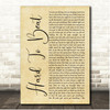 Hard-Fi Hard To Beat Rustic Script Song Lyric Print