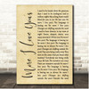 Annie Lennox No More I Love You's Rustic Script Song Lyric Print